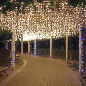 【Ready Stock Msia】Curtain LED Light Outdoor Party Wedding Decoration Christmas Waterfall Fairy String Light Lamp Lampu Raya