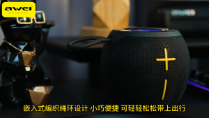 Awei KA19 Portable Mini Wireless Speakers Bluetooth 5.3 TWS Interconnected Colorful RGB Lights IPX4 Waterproof USB Bass Music Speaker Support AUX Micro-SD Card U Disk For Home Outdoor PC Computer 蓝牙音箱