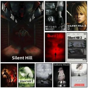 Bandai | Silent Hill 3 Game Anime Poster HD Nghệ Thuật Dán Tường Chống Thấm Nước Trang Trí Cho Gia Đình Phòng Khách Phòng Ngủ Thanh Phong Cách Hiện Đại
