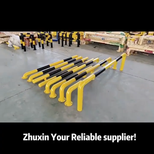 เสาเหล็กกันชน ราวกันชน เสาเหล็ก เสากันชน เสาเหล็กกั้น เหลือง-ดำ กว้าง 100cm / เหล็กกั้นล้อยาว 200cm แข็งแรง ทนทาน รองรับน้ำหนักรถได้ดีเยี่ยม