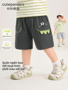 CUTEPANDAS | Quần Shorts Thoáng Khí Hình Cartoon Cotton Cho Bé Trai
