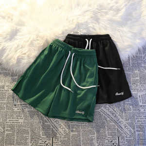 Elastic Waist Basketball Net Eye Sports Shorts for Boys Summer Thin Trendy Outdoor Wear Straight Leg Large Shorts Casual Pants