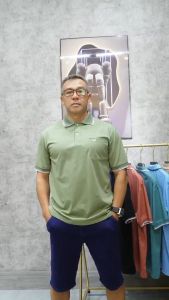 Áo Thun Polo Nam Trung Niên Form Suông Vải Cotton Mịn Mát Không Xù Lông Kiểu Trơn