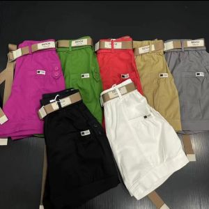 ฤดูร้อน ล้าง ผ้าฝ้าย โคมไฟ กางเกงขาสั้น ผู้หญิง หลวม พรางหุ่น สี่บาง กางเกงลำลอง เอวสูง หลากหลาย ใหญ่ กระเป๋าเสื้อ Harlan กางเกง