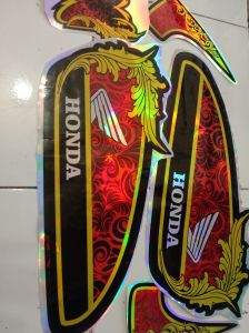 Lis Sticker stiker striping variasi Honda CB Clasik hologram motif batik terbaru