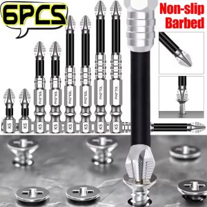 6PCS K5 Strong Magnetic Screwdriver Drill Bit Set Non-slip Alloy Steel Cross Head Impact Resistant Bits Electric Screwdriver Tips