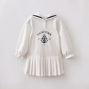 Marc&Janie | Navy Academy Style Girls Pleated Dress