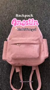 Tas Ransel Anselin Versi Medium Serbaguna / Tas Ransel Corduroy multifungsi Wanita Terbaru