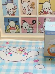 For Sanrio Kawaii Glass Cups for Kuromi& Hello Kitty& Cinnamoroll Anime Juice Mug with Silicone Lid Home Chilled Soda Water Cup