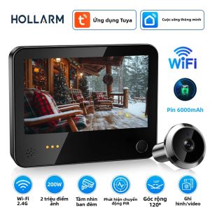 Camera Giám Sát WiFi Thông Minh Không Dây Hollarm Với Chức Năng Phát Hiện Chuyển Động PIR Và Màn Hình Hiển Thị Màu Liên Lạc Trực Tiếp