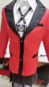 Anime Kakegurui Compulsive Gambler Yumeko Jabami Cosplay Costume adult kid Uniform Full Set Halloween Party