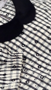 Narinari Overlap Collar Blouse - เสื้อแต่งปกบัวซ้อน แขนจั๊ม มีปริมาณ MT5040 และรอบ PX 105cm