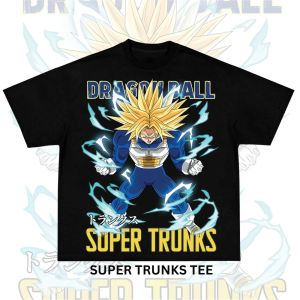 Bandai | Dragon Ball Mens and Womens T-shirt Trunks Anime Tee Summer and Spring Boys Short Sleeves Hip-hop Punk Parent-child Outfits