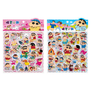 Bandai | 2pcs Crayon Shin-Chan 3d Bubble Stickers Creative Diy Phone Case Camera Decoration ChildrenS Reward Toy