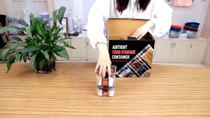 【FREE sticker】 Airtight Acrylic Container Coffee Creamer Sugar Pasta Storage Canister Kitchen