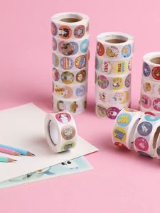 Cuộn 500 Sticker Tiếng Anh Khen Thưởng Giúp Bé Học Từ Vựng