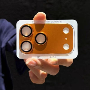 Orange Blue Grey 3D Metal Ring Camera Lens Protector for IPhone 17 Pro Max Plus 17 Air Camera Protection Glass Full Cover Cap