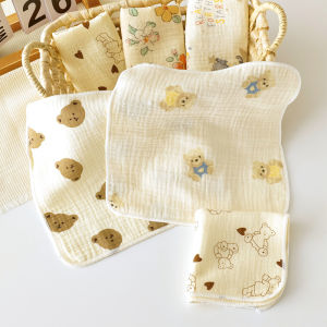Baby Bibs Four Layers Muslin Newborn Feeding Towels Handkerchiefs Absorbent Baby Kindergarten Face Wash Bath Towels