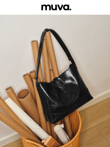 Muva Original New Arrival Fashion Large Capacity Commuter Tote Female Black Easiest for Match Crossbody Shoulder Bag Mu158