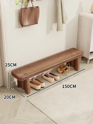 MENGBINFEN | Retro Style Walnut Long Bench For Home Living Room Bedroom