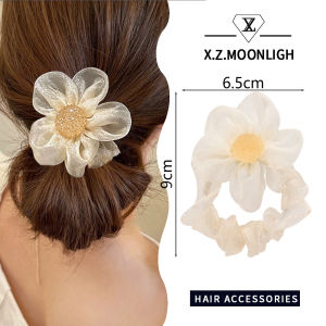 X.Z.MOONLIGH Korean New Fashion Temperament Plumeria Hair Band Ball Hair Accessories Headband for Girls