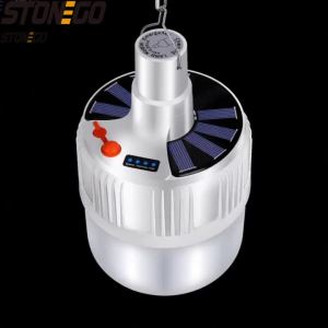 Đèn LED Năng Lượng Mặt Trời Di Động Chống Nước Khẩn Cấp Cắm Trại Câu Cá Vườn Ánh Sáng Ban Ngày USB Đèn Ngoài Trời Có Thể Sạc Lại