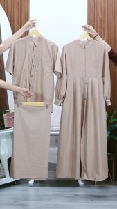 Set Couple Mosha Gamis & Koko Bordir - Sarimbit Pasutri Muslim Elegan Terbaru 2025 - Demore