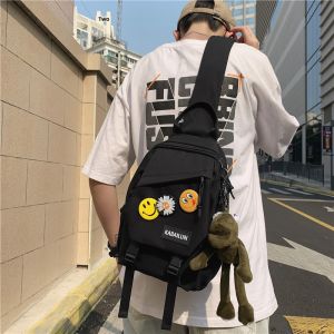 OUDENGPAI | Casual Large Capacity Crossbody Bag Womens Summer Chest Bag Backpack Vertical Shape Nylon Material Modern Neutral Style