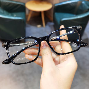 C&H แว่นตาผู้หญิงป้องกันแสงสีฟ้าสี่เหลี่ยมกรอบแว่นตาสายตาสั้นแสงอัลตร้ากรอบไทเทเนียมแบบบางเฟรมขนาดใหญ่แว่นสายตาสั้นแฟชั่นใหม่