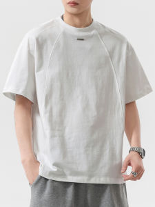 Cotton Short Sleeve Thin Summer Casual Round Neck Drop Shoulder T-shirt