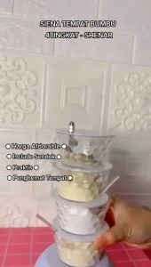 SHENAR TEMPAT BUMBU CRYSTAL 4 SUSUN PUTAR / CRYSTAL ROTARY SEASONING BOX 4 IN 1 / KOTAK BUMBU DAPUR - SIENA