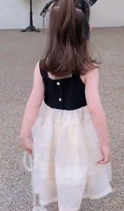 KYII Girl Dress New Sleeveless Summer Baby Chic Children Square Neck Dress kyii0025