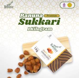 KURMA SUKARI PREMIUM BOX 1KG Sukkari Sukary Exclusive Ruthob Sukkary Basah Qosim Madinah Korma Dates