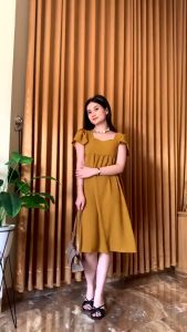 PAKET BUNDLING 2 PCS Daster Summer Dress Babydoll Outfit Kekinian / Dress Wanita crinkle airflow Midi Pendek