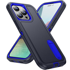 Anti-Slip Dual Layer Strong Protective Case for iPhone 15 14 13 12 11 Pro Max 15 plus X XS XR 7 8 plus with Stand Holder cover