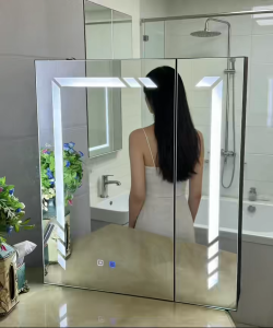 Aluminum Bathroom Cabinet With Mirror Storage Hanging Cabinet Wall Smart Toilet Mirror