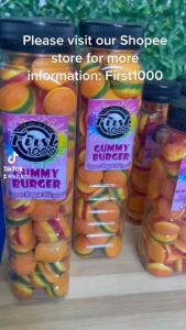 GUMMY BURGER by First1000 Kutkutin in a Jar