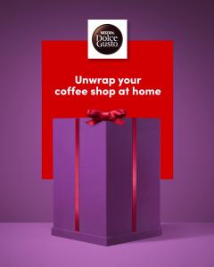 [Festive Set] เซทเครื่องชงกาแฟ S Basic White และแคปซูลกาแฟ Rich Aroma KitKat Chococino รสชาติละ 1 กล่อง (16 แคปซูล/กล่อง)