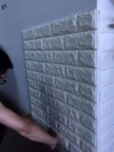 Paket 20 Lembar Wallpaper Dinding 3D Foam Batu Bata / Sticker Tembok Timbul TERMURAH 70 x 38 cm