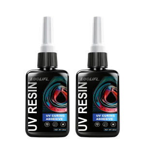 Loolifl Uv Curing Glue Upgraded Version 50ml Transparent Uv Resin Shadowless Adhesive Suitable for Glass Acrylic Crystal Trophy Jewelry Making Handmade DIY Crafts Bonding and Repairing