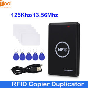 RFID Copier Duplicator 125KHz Key Fob NFC Smart Card Reader Writer 13.56MHz Encrypted Programmer USB UID T5577 EM4305 Cards Tags
