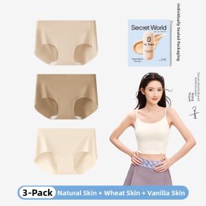 Secret World | Invisible Seamless Antimicrobial Cotton Crotch Briefs