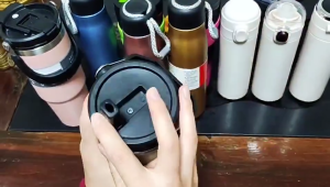 ORIGINAL TERMOS TUMBLER HANDLE PREMIUM Stainless Stell 900 ml Botol Minum 3 IN1 Tahan Panas Dingin