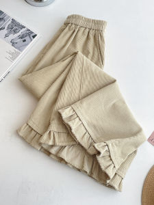 PAIBOLI | Wide Leg High Waist Slim Fit Corduroy Trousers