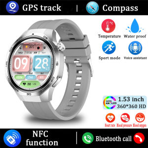 For Huawei Watch GT5 Pro Smart Watch 1.53 Inch HD AMOLED Screen NFC GPS Tracker Bluetooth Call Health Monitoring Watch Men Women
