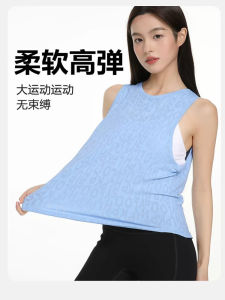 New Womens Sleeveless Yoga Top Thin Sportswear Tank Top Quick Dry Loose Fit Summer Fitness Pilates Running Dance Clothing
