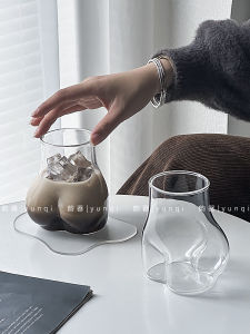 High Borosilicate Glass Cup Heat Resistant Coffee Drinking Glass Simple Design Assorted Colors Large Capacity Home Use Cup