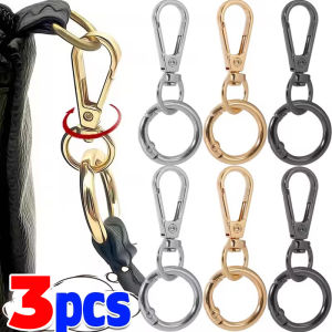 3Pcs Swivel Clasp Hook Double Opening Key Chain Clip Hooks with O Key Ring for Keys Lanyards Making Swivel Clasp Car Keychain Clip