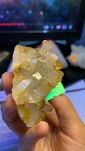 Đá thạch Anh vàng Citrine thanh tẩy thiền định tarot cực mạnh Clear Quartz Natural 369