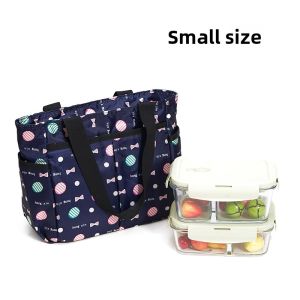 Waterproof Oxford Cloth Womens Bag Casual Large Tote Bag Shoulder Bag Multi-Functional Maternity Bag Floral Pattern British Style